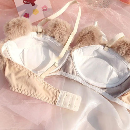 VelviLace™ Plush Embroidery Bra Set